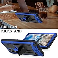 Vista 7 de Funda resistente para Samsung Galaxy S22 5G 2022 con protector de pantalla y función atril para cámara Samsung S22, de metal militar, resistente, a