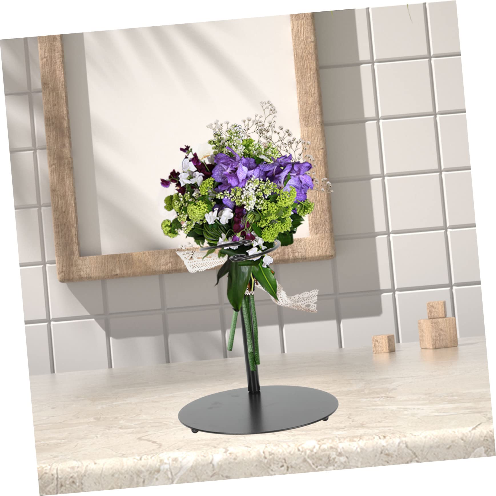 ORFOFE Blumenstrauß-präsentationsständer Blumenstraußständer Fester Halter -Display-ständer Aktion verpackung Blumenarrangement Eisen Schreibtisch