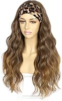 Sapphirewigs Ombre Barna Fejpántos Paróka - 66 cm Hullámos Műhaj, Ragasztómentes, 150% Sűrűség, Mindennapi Viseletre és Cosplayhez 6