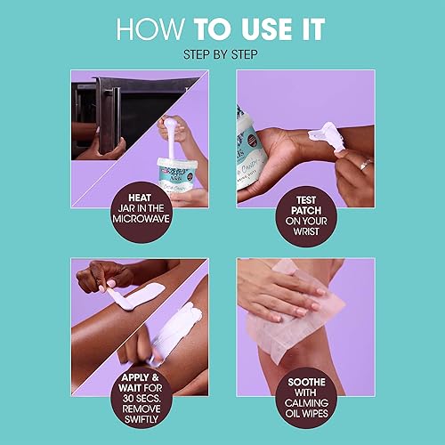 Miniatura 4 de Nad's Puntos de depilación para depilación, perlas de cera dura de algodón de azúcar, kit de depilación para mujeres, fórmula sin tiras para