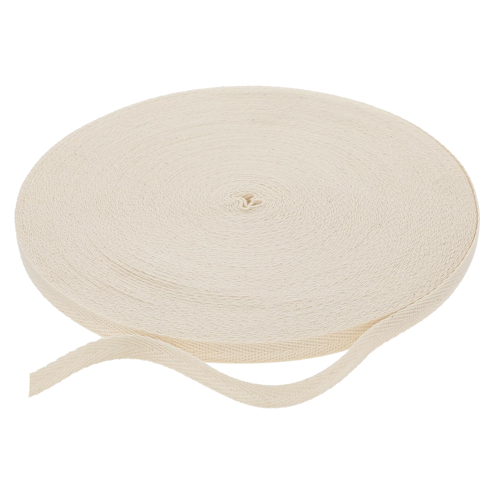 Cotton Twill Ribbon 3/8 Inch 55 Yards Herringbone Webbing Tape Soft Natural Linen Ribbon Book Binding Tape Beige Linen Fabric Ribbon Natural Roll Twill Blanket Binding Ribbon Bias for Crafts