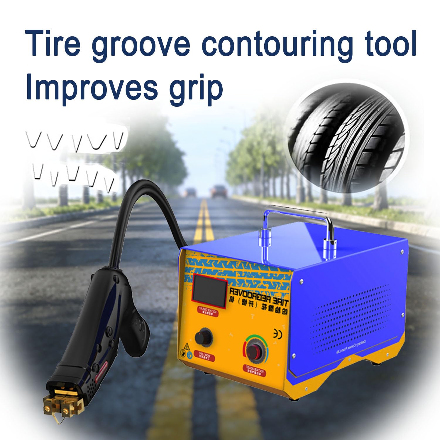 Strumento per Scanalare Pneumatici Macchina Scanalatrice Pneumatici Camion Professionale Taglierina Riscolpitrice Pneumatici Approfondire Battistrada Ricostruire Vecchi