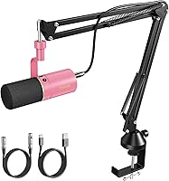 Vista 11 de TONOR Micrófono dinámico para podcast, micrófono XLR/USB para podcasting, grabación, transmisión, micrófono de estudio cardioide XLR con silencio