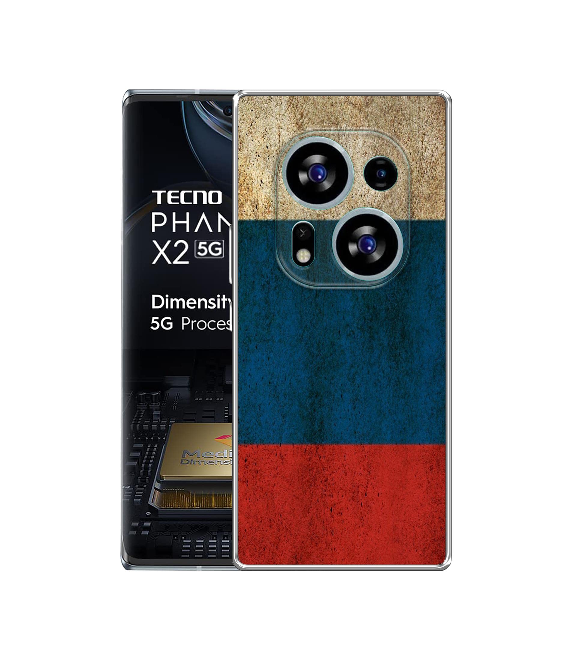 Casotec Basic Case for Tecno Phantom X2 5G (Silicone_Multicolor)