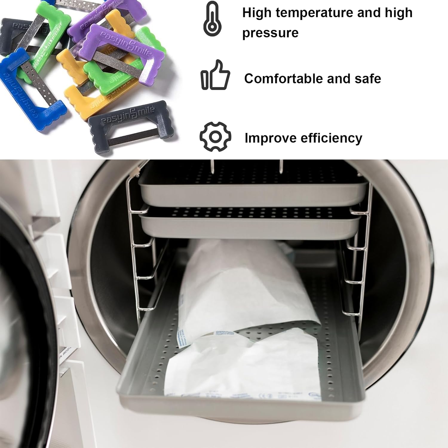 Dental IPR Strip System Orthodontic Adjacent Surface Unglazing Strip Aesthetic Repair System Strip Pack of 10 (Deep)