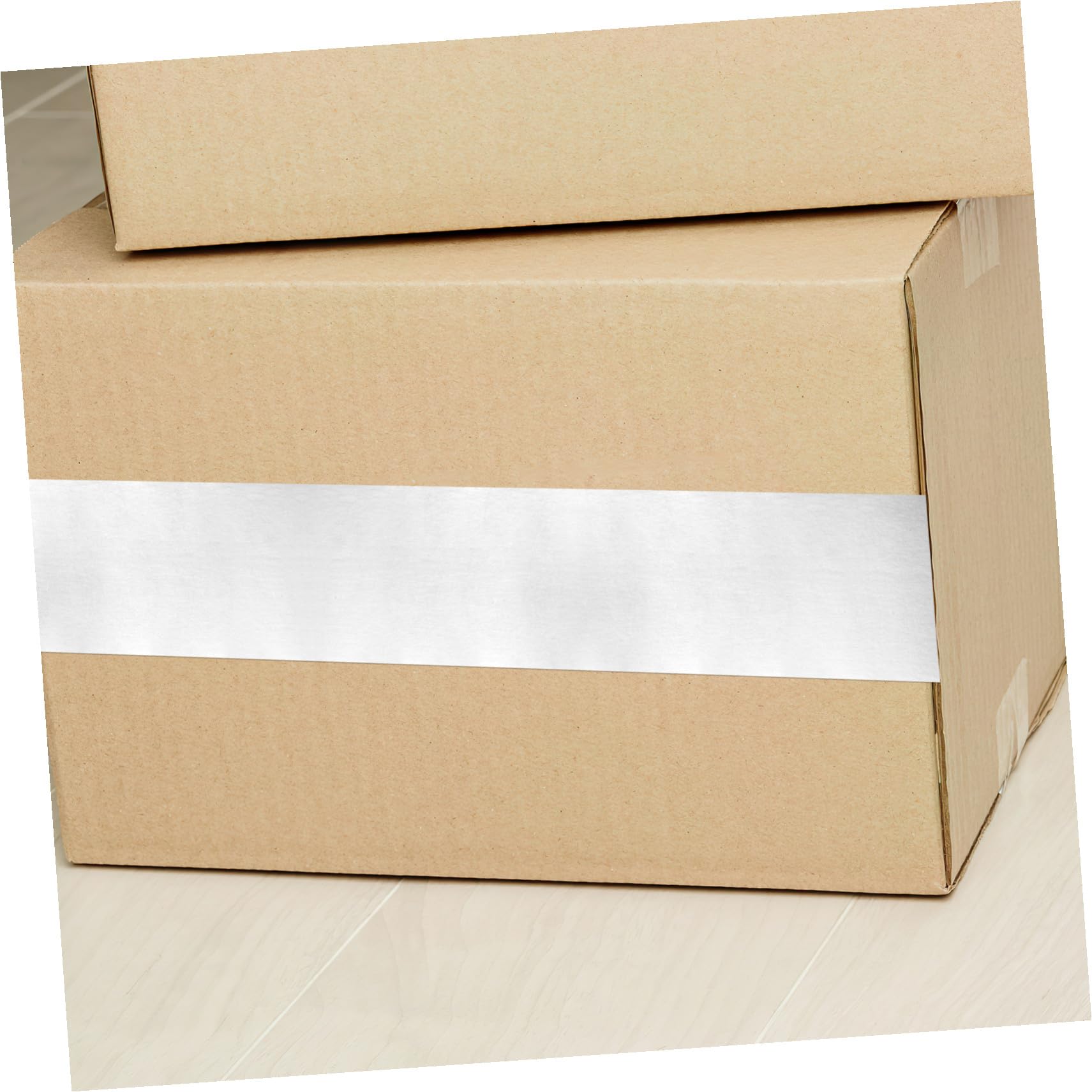 UKCOCO Ruban Adhésif D’emballage Papier Kraft Blanc 45 Mm x 30 m Autocollant Inscriptible 2 Rouleaux Polyvalent Pour Scellage Et Fixation Colis Usage Quotidien