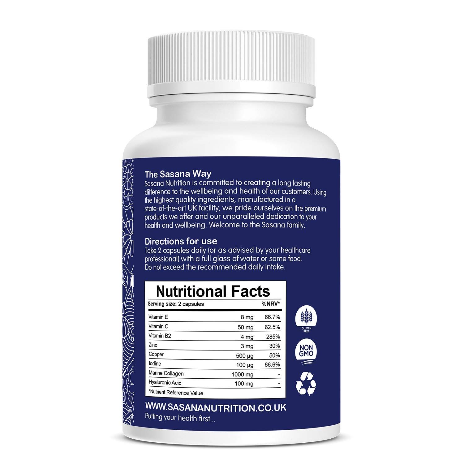 Sasana Nutrition Marine Collagen Tablets 60 Hydrolysed Marine