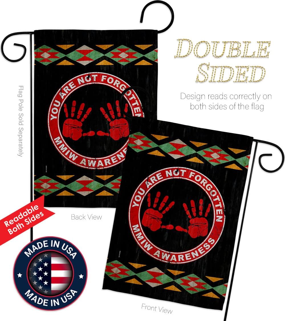 MMIW Awareness Garden Flag Support Cause BLM Anti Racism Justice Revolution Movement Equality Social House Decoration Banner Small Yard Gift Double-Sided, Made in USA