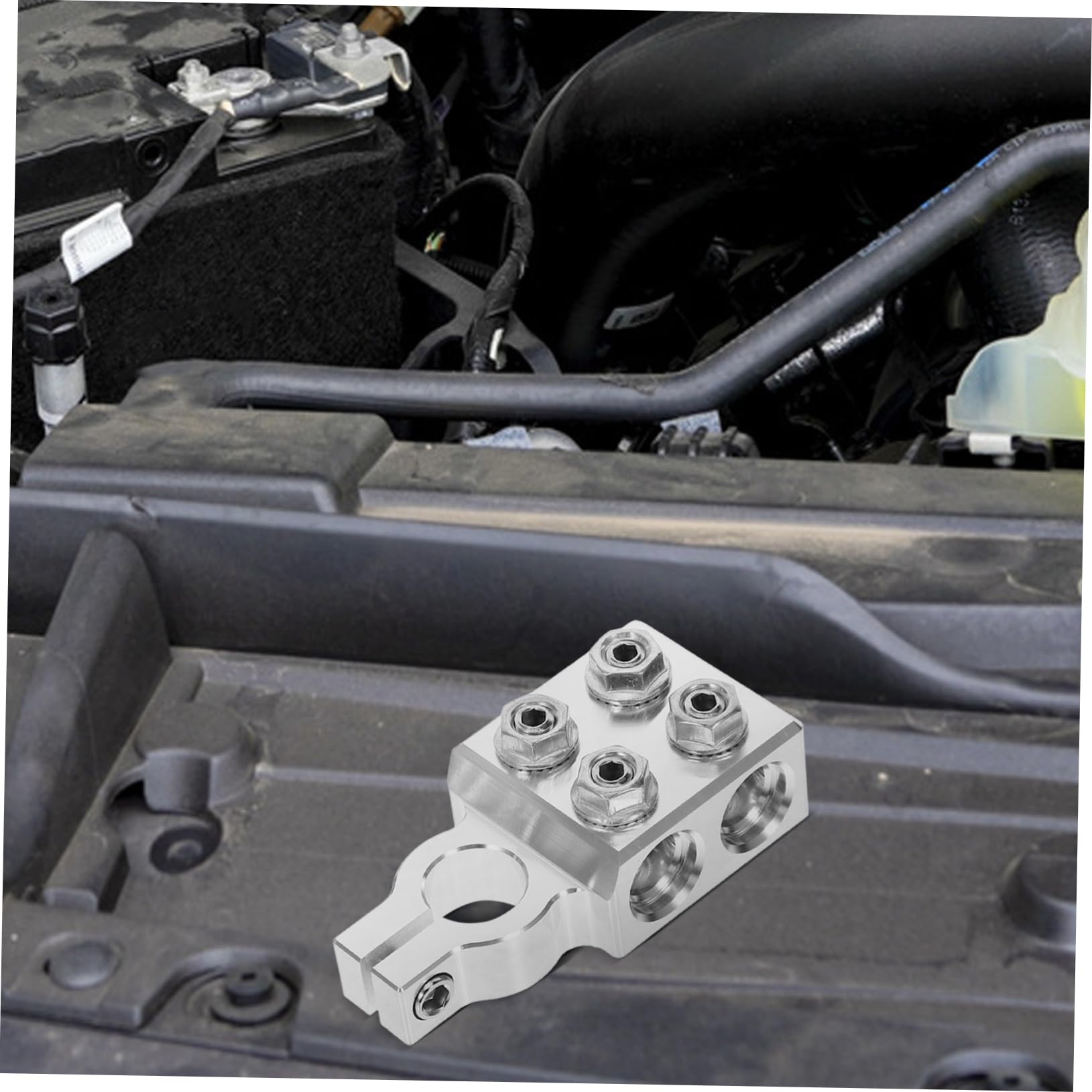 Paire de Cosses de Batterie Facile à Installer en Alliage D'aluminium Argenté, Interrupteur Isolateur pour Déconnexion de Batterie Véhicule Automobile