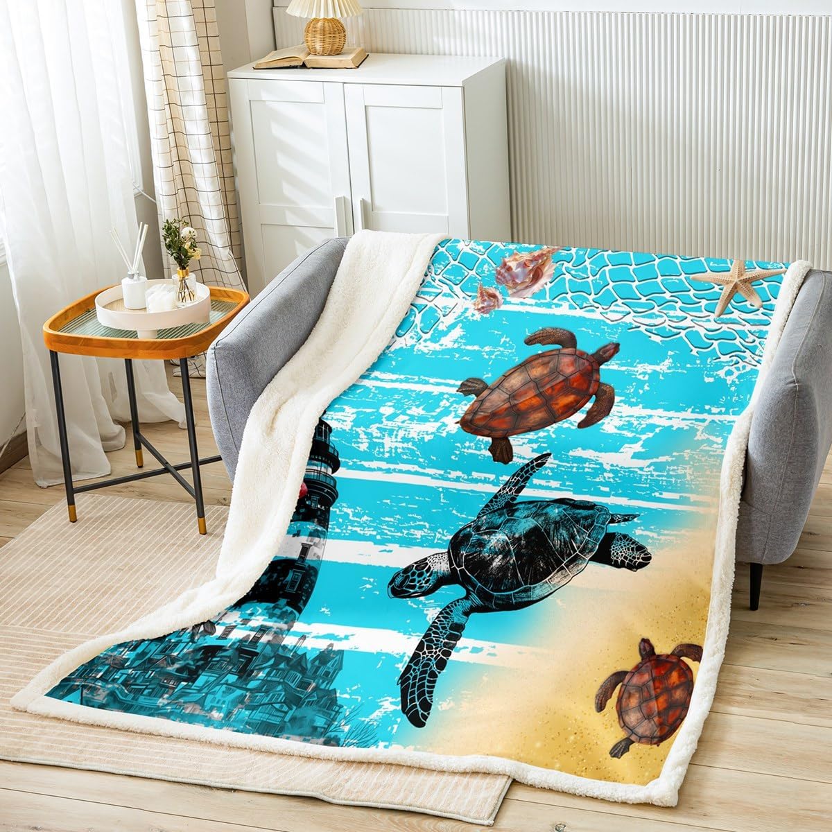 Hunting Adventure Flannel Blanket,Colorful Boho Aztec Tribal Geometric Fuzzy Blanket for Children Present,Deer Elephant Wild Animal Print Polyester Throw Blanket for Couch, Twin Size (60 x 80 Inch)