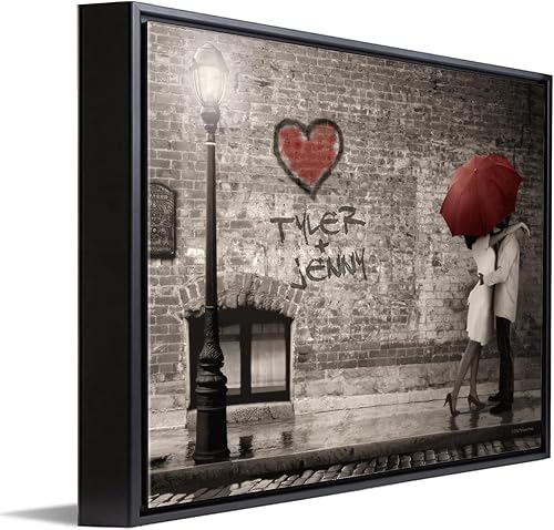 Vista 35 de Personal-Prints Rompecabezas de amor, regalo romántico personalizado en lienzo con tus nombres, personalizado para el día de San Valentín