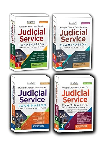 Singhal's COMBO SET OF 4 VOLUMES MCQ Judicial Service Examination Volume 1-4 Chapter-Wise &amp; Topic-Wise