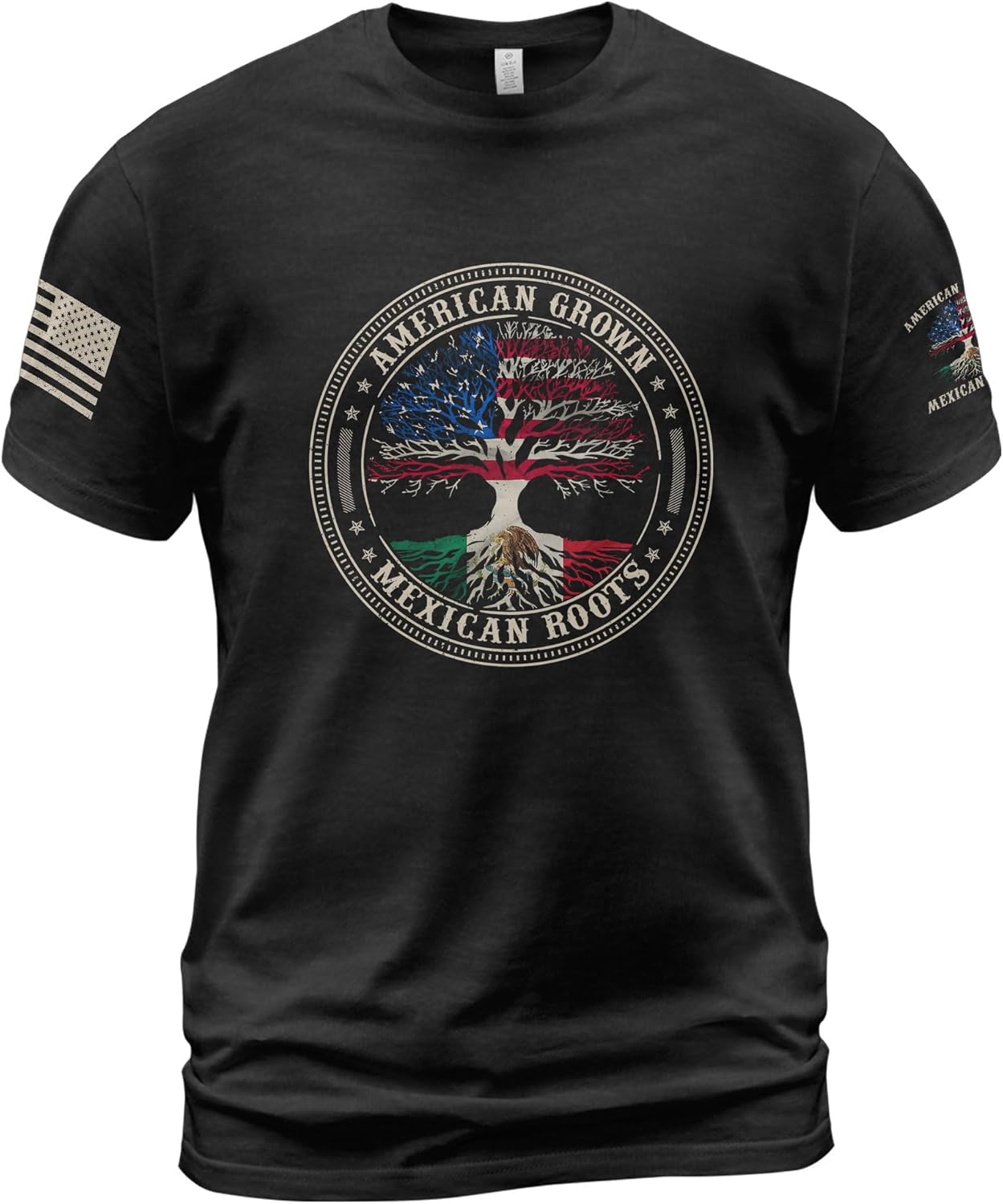 American Grown with Mexican Roots Mexico Shirt, Mexico USA Shirt with Flag