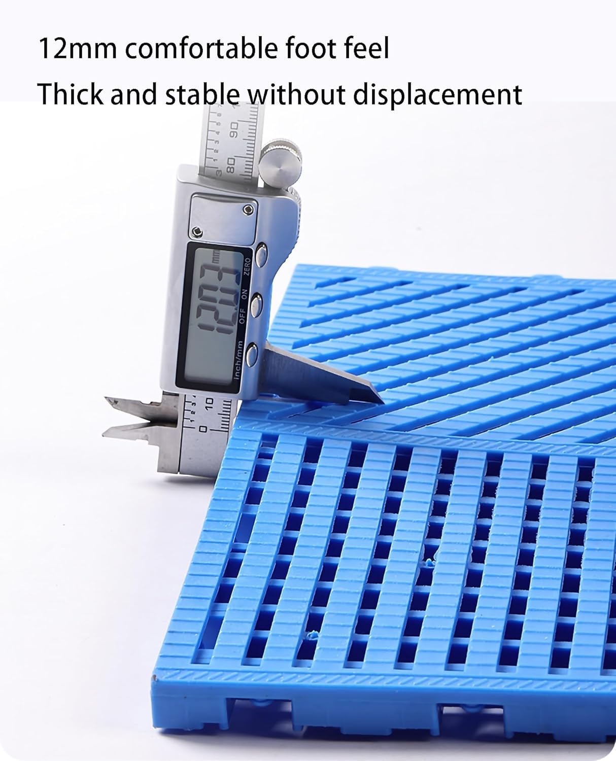 滑り止めゴムマット - 25x25cm PVCマット、排水穴付きスイミングプールフロアマット、モジュラーインターロッキングタイルマッ