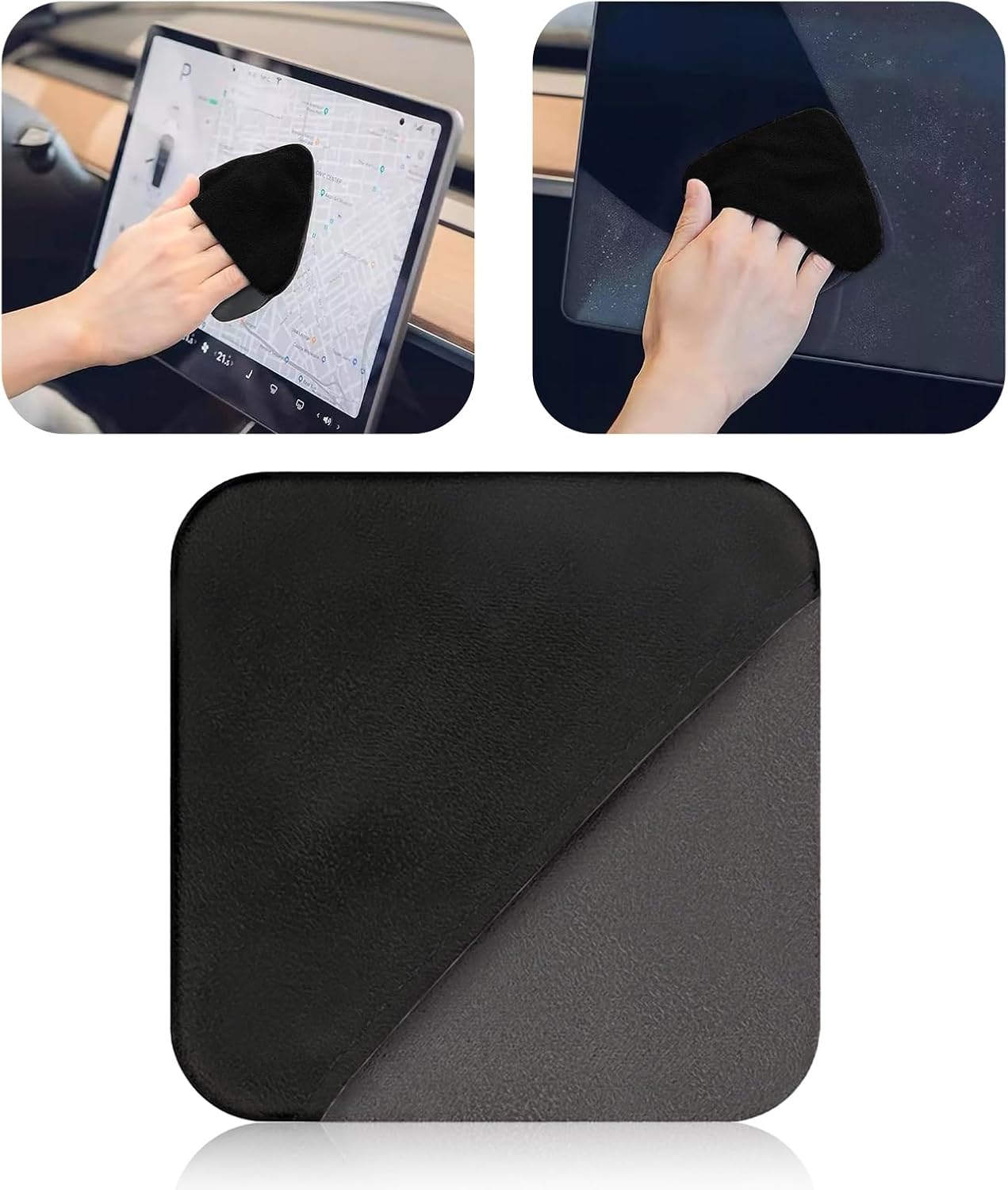 Car Screen Cleaner – Touch Screen Wipes with Microfiber Cloth for Dashboard and Display – Portable Cleaning Tool for Car Interior (Square) Car Screen Cleaner – Touch Screen Wipes with Microfiber Cloth for Dashboard and Display – Portable Cleaning Tool for Car Interior (Square)