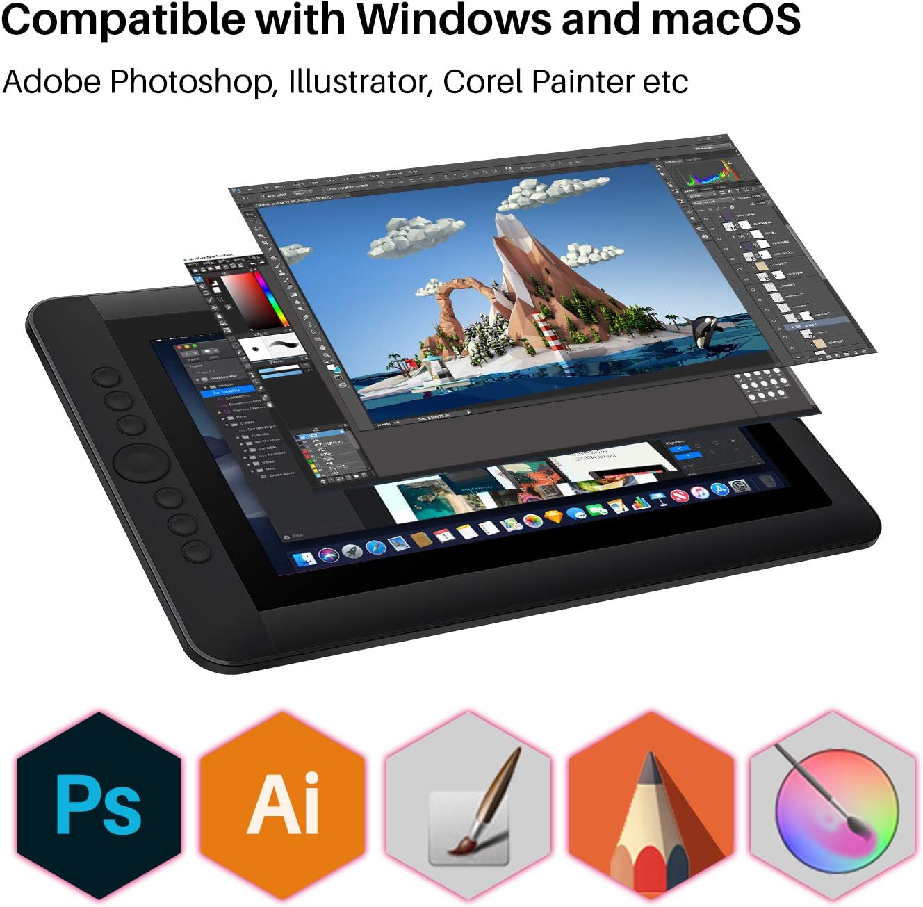 Exсluѕіvе Dіѕсоunt 80% оƒƒеr Artisul D13S 13.3 Inch Graphics Drawing Tablet with Screen with 8192 Levels Battery-Free Stylus 6 Shortcut Keys and A Dial, Lightweight for On The Go