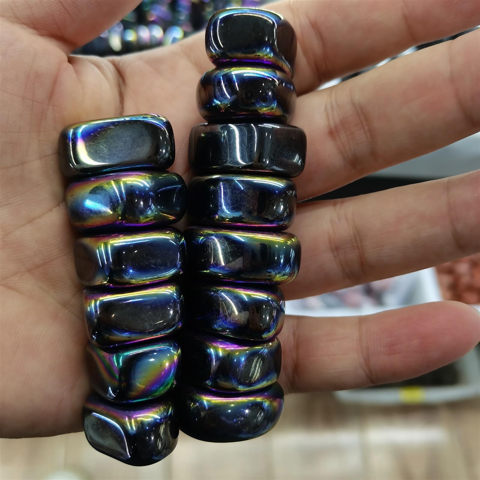 Amazon.com: KatLin Natural Stone Polished Black Magnetite Palm