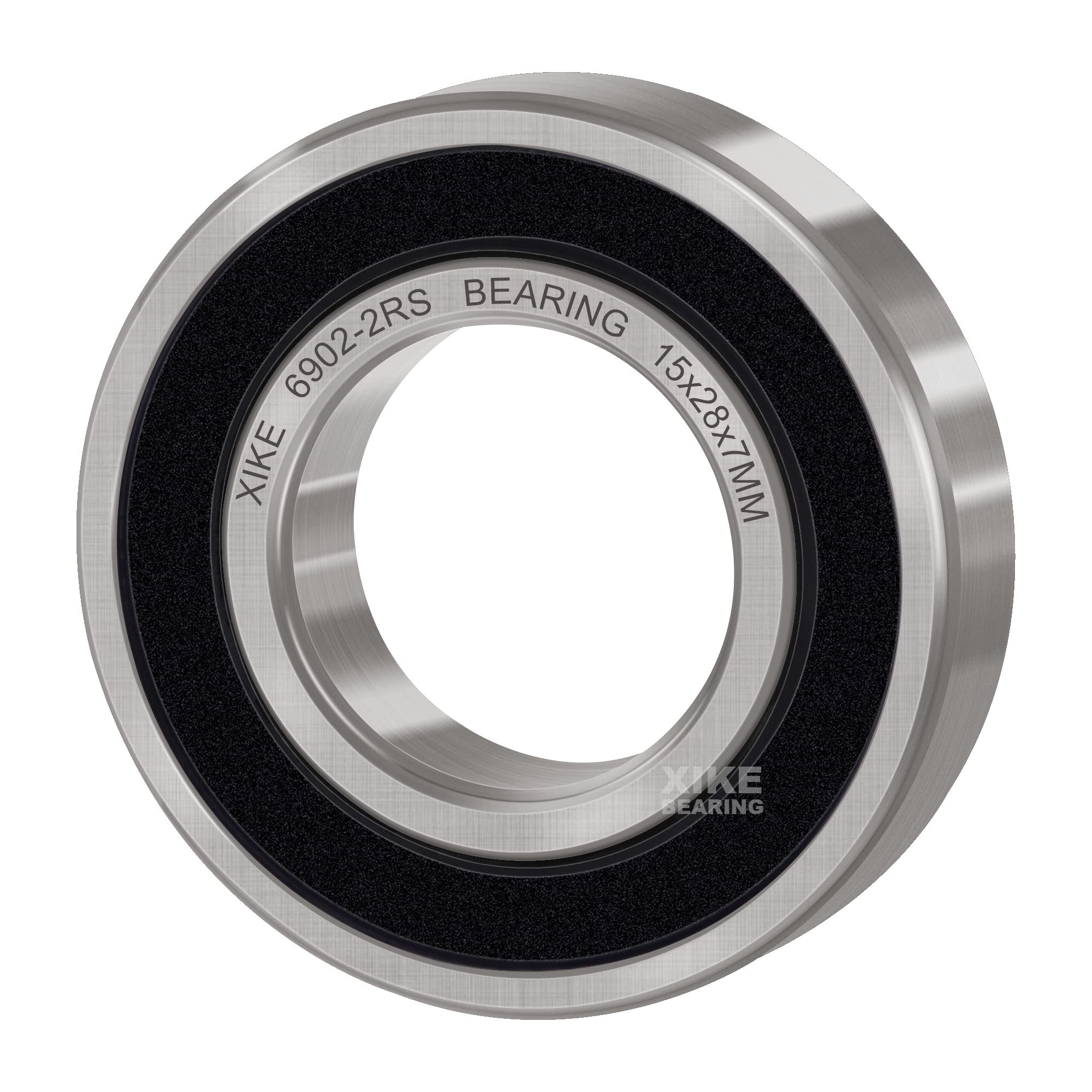 XiKe 6902-2RS Łożyska kulkowe 15x28x7mm Gumowe uszczelnione 6902RS Stal chromowa łożyska kulkowe zwykłe, 4 szt.