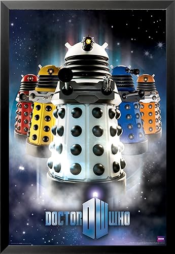 Buyartforless Póster enmarcado de Doctor Who con Daleks multicolor, 36 x 24 pulgadas
