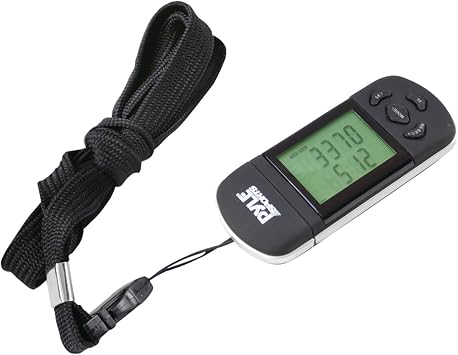 Smart Step Counter Digital Pedometer - Walking Running Sport Step Tracker w/ 3D Sensor, LCD Screen, USB, Lanyard Strap, Battery - Calorie Burned, Exercise Time - Pyle Sport PCLRMU2