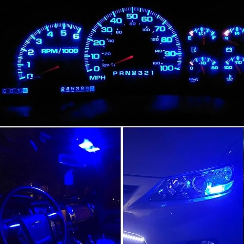 Miniatura 18 de Bombillas 194 168 2825 W5W T10 LED de 300 lúmenes, extremadamente brillantes, sin errores, Canbus, 9 conjuntos de chips LED SMD 2835 para luz