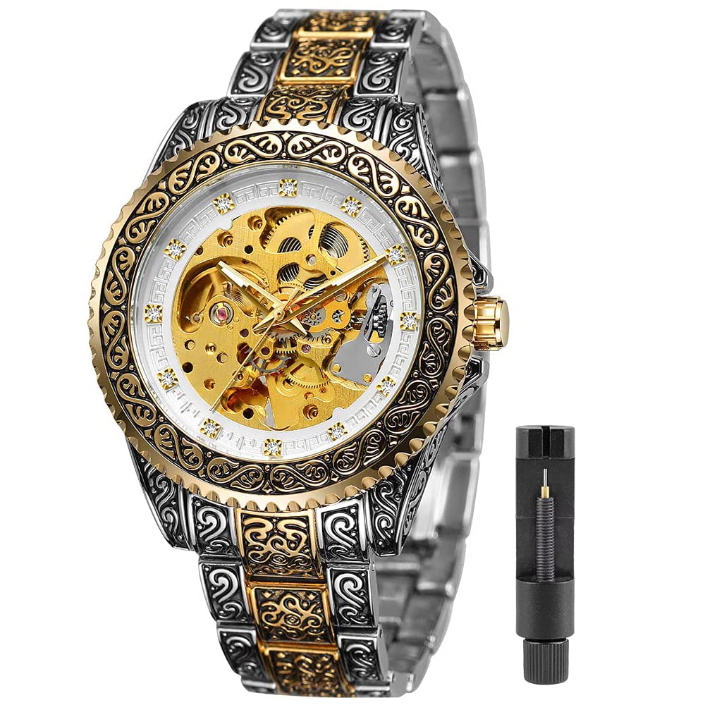 Mens Automatic Mechanical Watch Diamond Watch Hollow Mens Watch, Automatic Mechanical Watch for Men (B09GK22NZL) Amazon Price History, Amazon Price Tracker