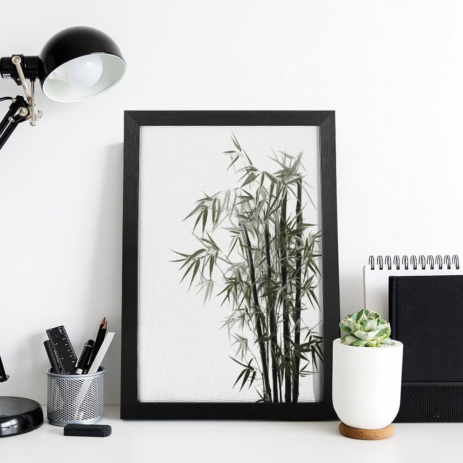 Asian Bamboo Floating Frame for Artwork Delicate Textured Wood Picture Frame Modern Simplicity Canvas Frames Fashion Decor Gallery Frames for Canvas Wall Art Various Sizes
