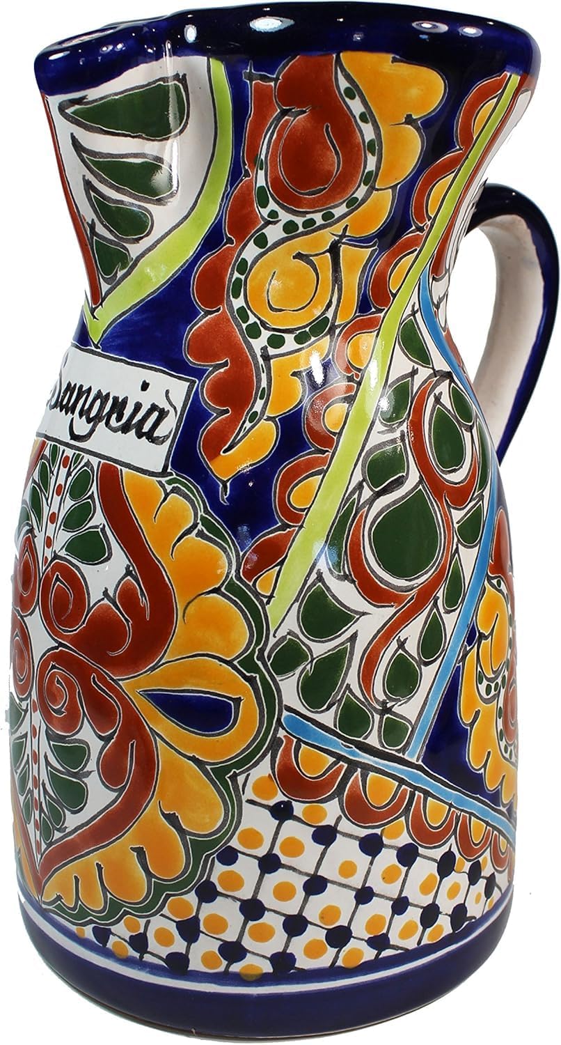 Talavera Sangria Pitcher - 10" Tall (Pattern F)