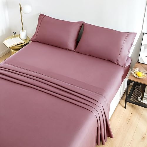 Miniatura 6 de Mohap - Juego de sábanas de microfibra cepillada, ropa de cama suave de lujo, resistente a la decoloración