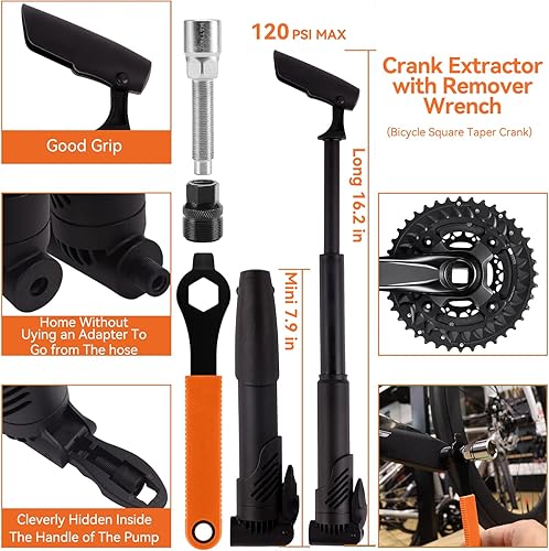 Miniatura 5 de Herramienta de reparación de bicicletas, calendario de Adviento para adultos, hombres, adolescentes, niños, kit de reparación de bicicletas de 24