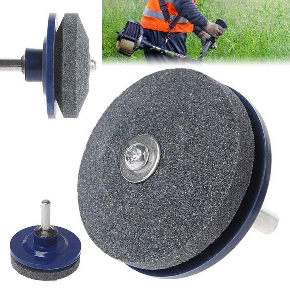 SEAFRONT Afilador de Cortacésped, Accesorio para Taladro, Paletas de Corindón Marrón de Primera Calidad/amoladora de Ala para Taladro Eléctrico, Afilador de Cuchillas Eficiente de 2,17 Pulgadas para