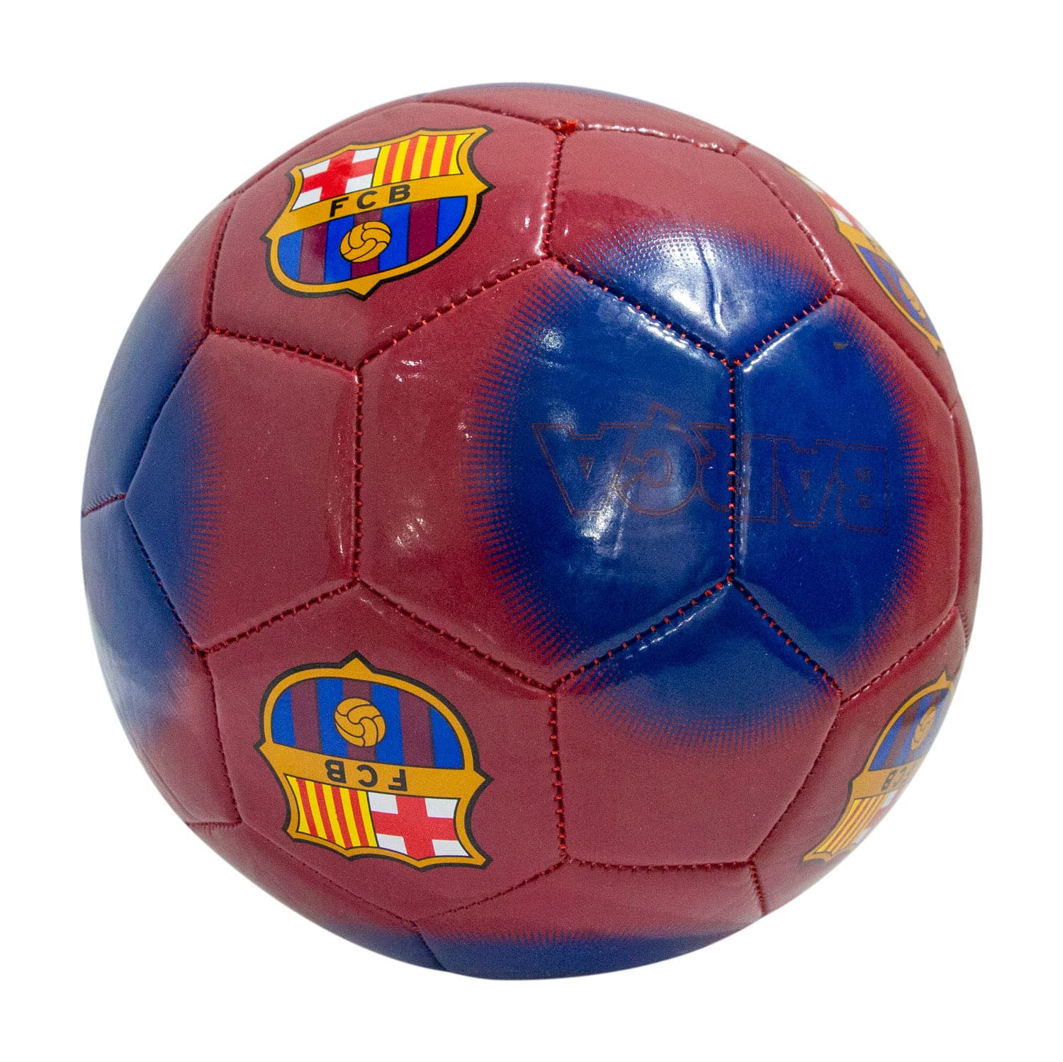 Mesuca FC Barcelona Design 4 Football, Size 5, Red/Blue