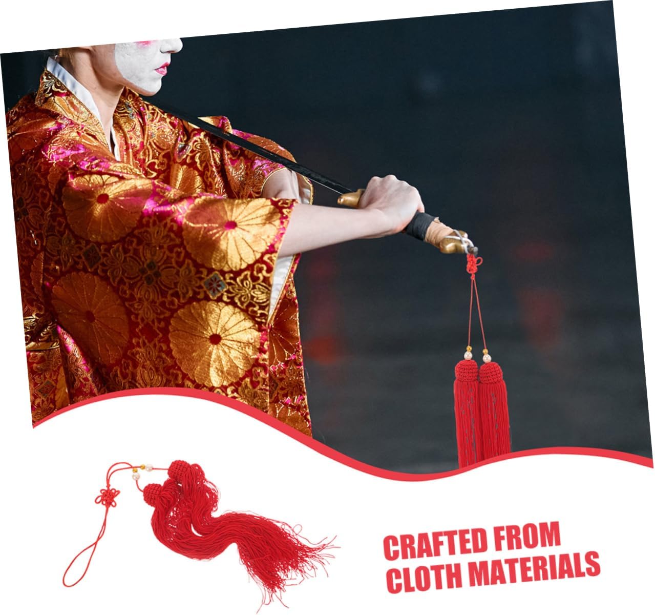 2pcs Tassel Pendant for Martial Arts Vibrant Hanging Tassel Decoration Cloth Material for Competition and Training Decor