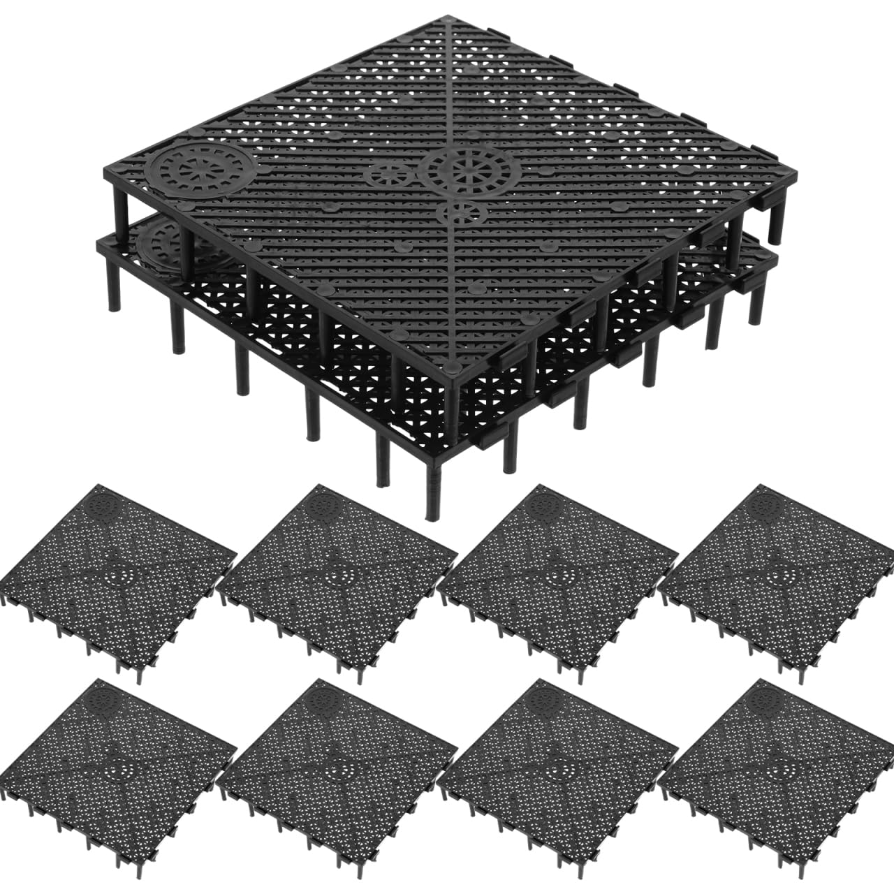 iplusmile 10Pcs High-Density Aquarium Grid Plastic: Fish Tank Divider Turtle Stratum Sponge Holder for DIY Filtration and Bottom Protection in Aquascaping — image 1