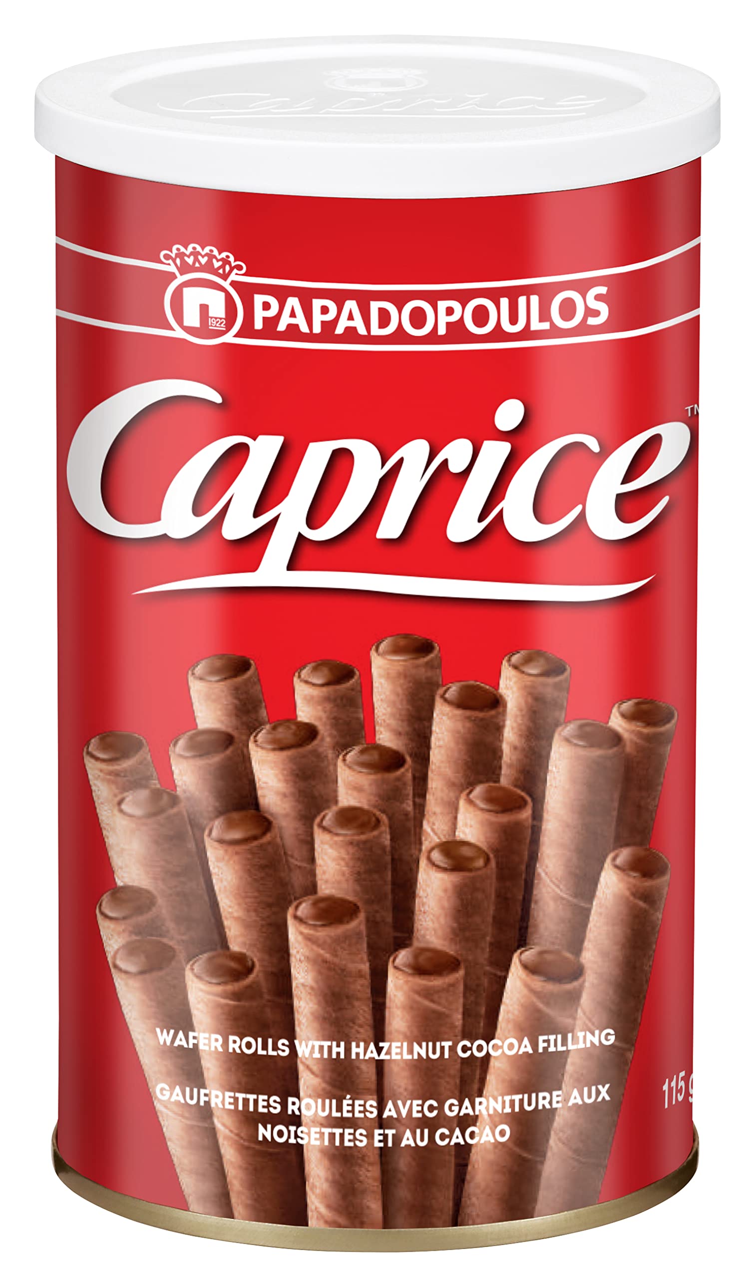 Caprice, Greek wafer rolls with hazelnut cocoa filling 115g