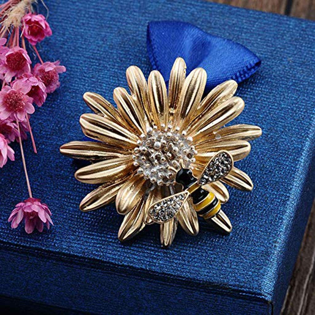 RWRAPS Brosche mit Gänseblümchen-Blumenbrosche – Damen-Kleidungsaccessoires, Pin-Mantel-Cardigan-Brosche