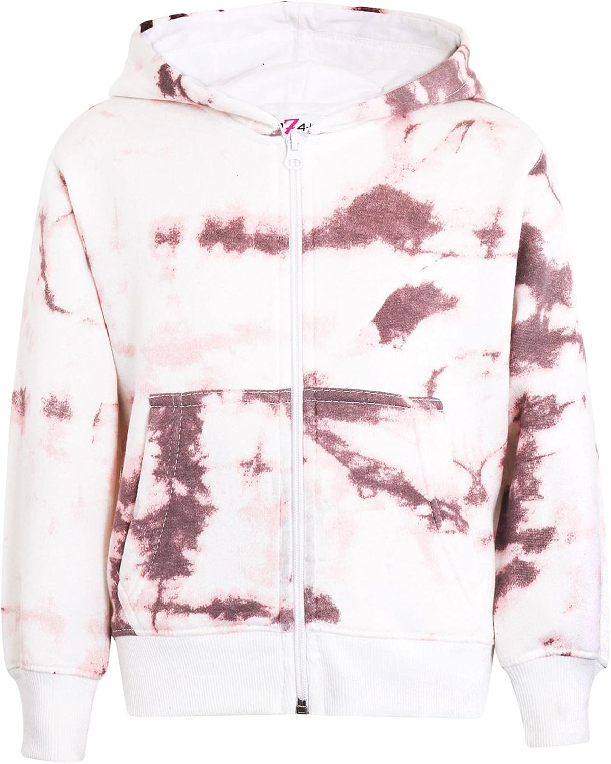 Kids Girls Tracksuit Tie Dye Print Rust Hooded Hoodie & Bottom Jogging Suits