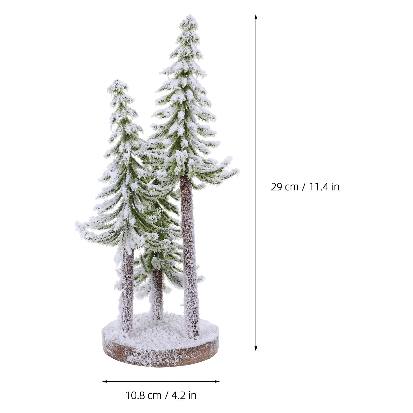 Zerodeko Albero di Natale artificiale innevato con base in legno, albero in