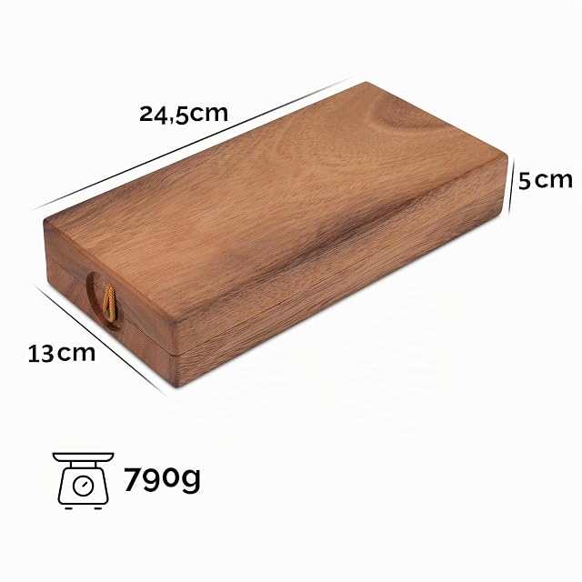Foto 5 de 8 de LOGOPLAY Kalaha Juego de habas y piedras preciosas hechas de madera de samena marrón con bolsa de tela