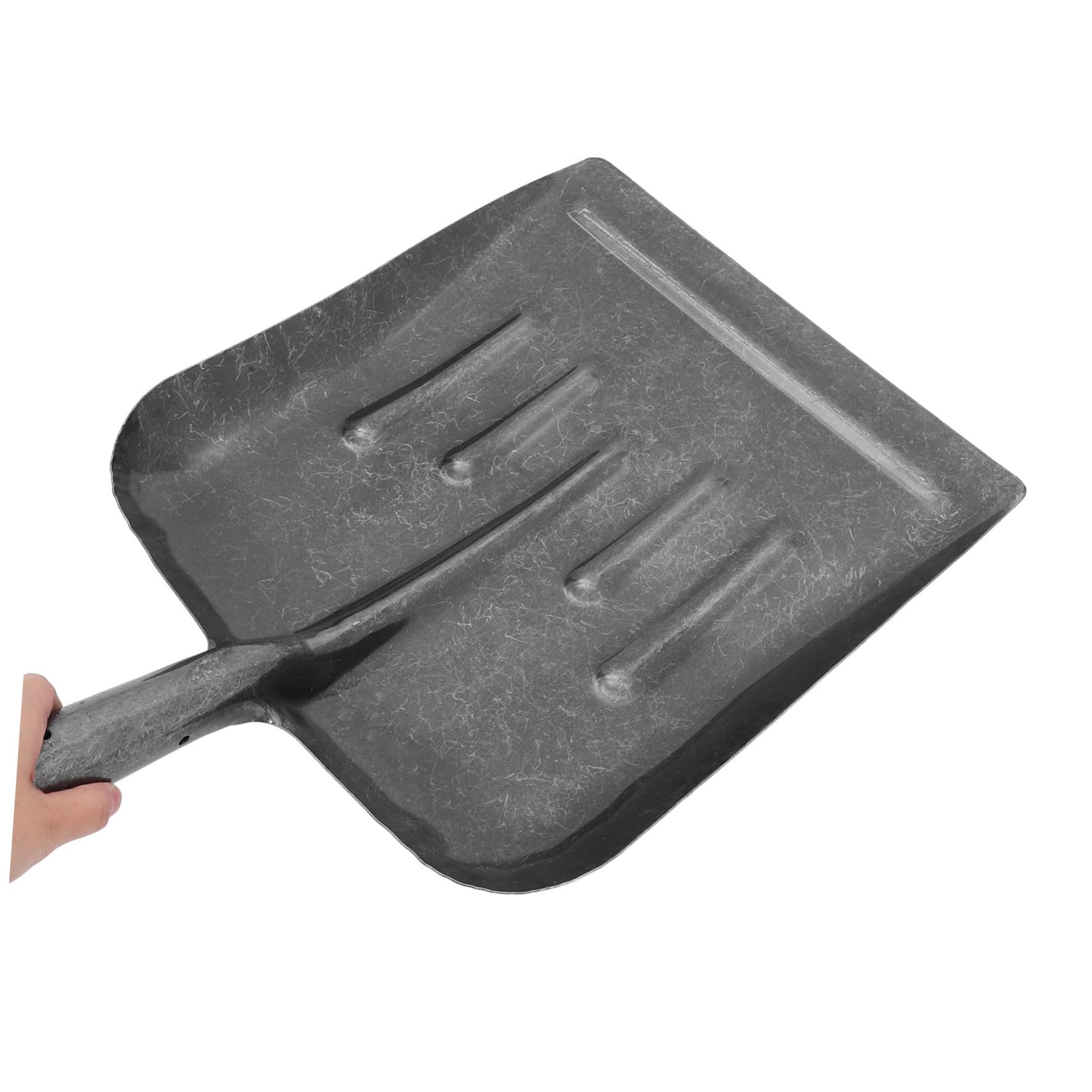 Pala da Giardino con Testa Piatta in Acciaio Manganese Raschietto per Scavo e Pulizia Esterna Manico Ergonomico Antiscivolo per Neve Terra e Rifiuti Utile per Agricoltura e