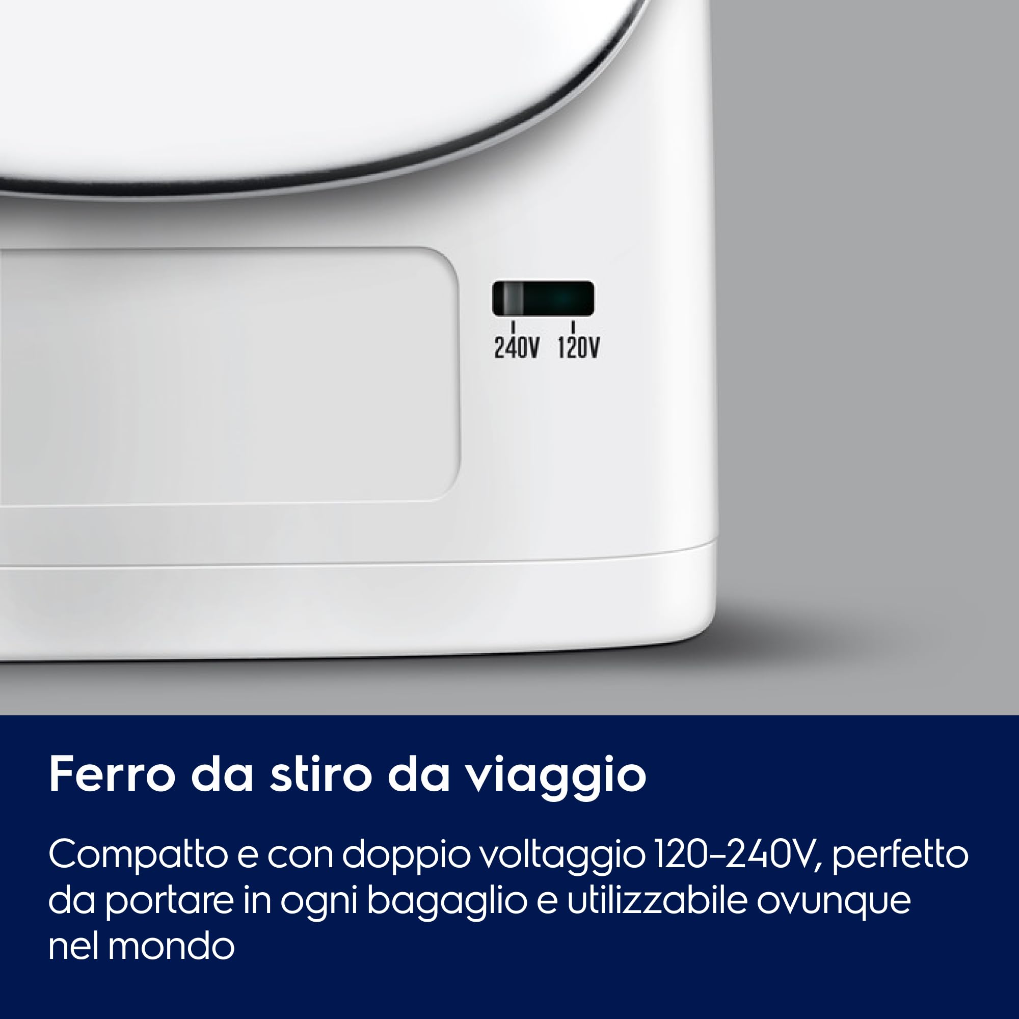 Electrolux EDBT800 Perfect Motion, Ferro da Stiro a Vapore da Viaggio Compatto, 800 W, Piastra Inox Resistente, Doppio Voltaggio 120-240 V, Manico Pieghevole, Leggero 920 g, Rosso