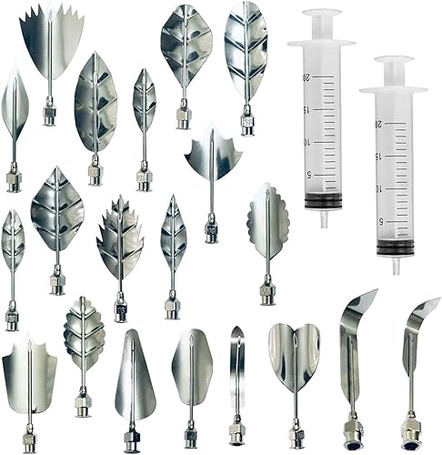 Miniatura 8 de Gelatina Gelatina Herramientas de Arte 3D Flor Cake Decoración Juego de 20 Piezas DIY Puntas de Aguja Herramientas de Pastelería