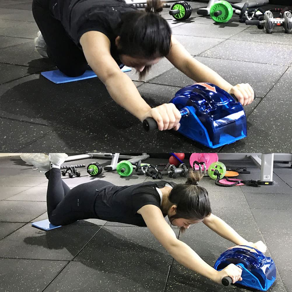 Rodillo abdominal para entrenamiento abdominal – Rodillo de entrenamiento para abdominales | Aparato de entrenamiento abdominal en casa con esterilla, controles deslizantes para entrenamiento de
