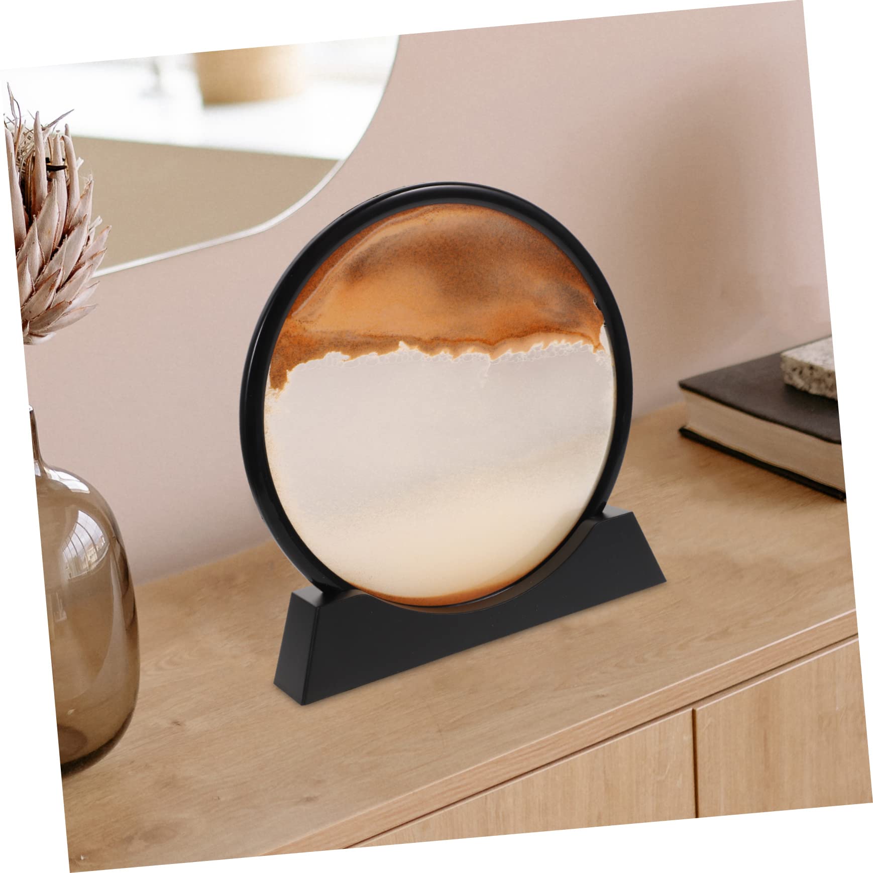 Gogogmee Dynamic Liquid Sand Art Sandscapes 3D Moving Sand Artware Office Desk Decor Sand Art Home Decor