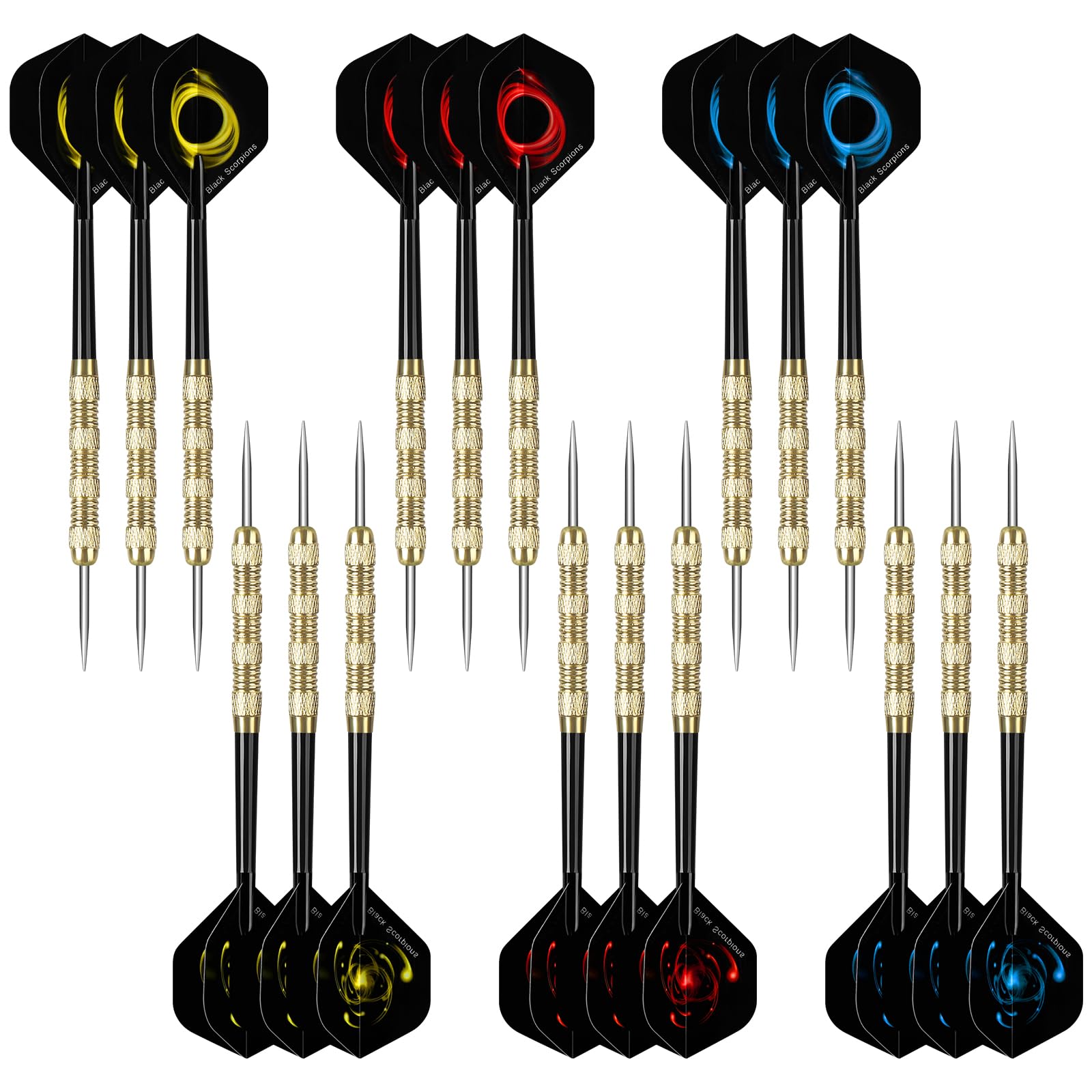 Accmor Metal Tip Darts, Steel Tip Darts, 14 Grams Professional Metal Darts, Darts Metal Tip Set, Metal Darts for Dartboard