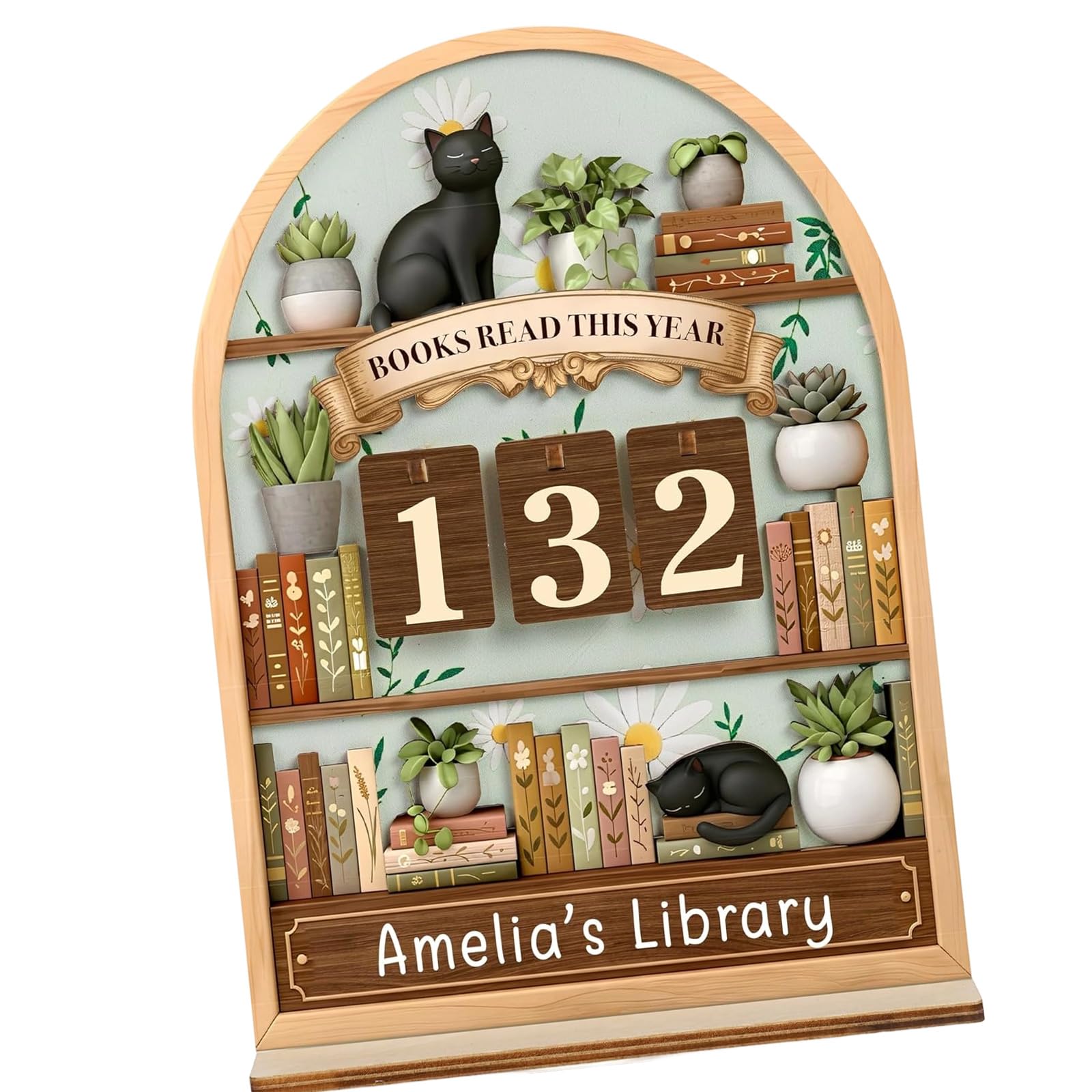 Buxuaaaa Women's A Buxuaaa Books Read This Year Counter Reading Sign Home Library Decor Home Library Decors