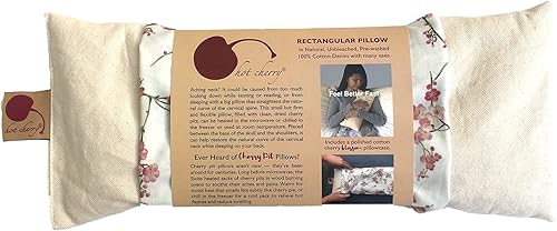 Hot Cherry CervicalRectangular alivio crónico del dolor de cuello el calor húmedo relaja los músculos dolor menstrual almohada de cerezo sin