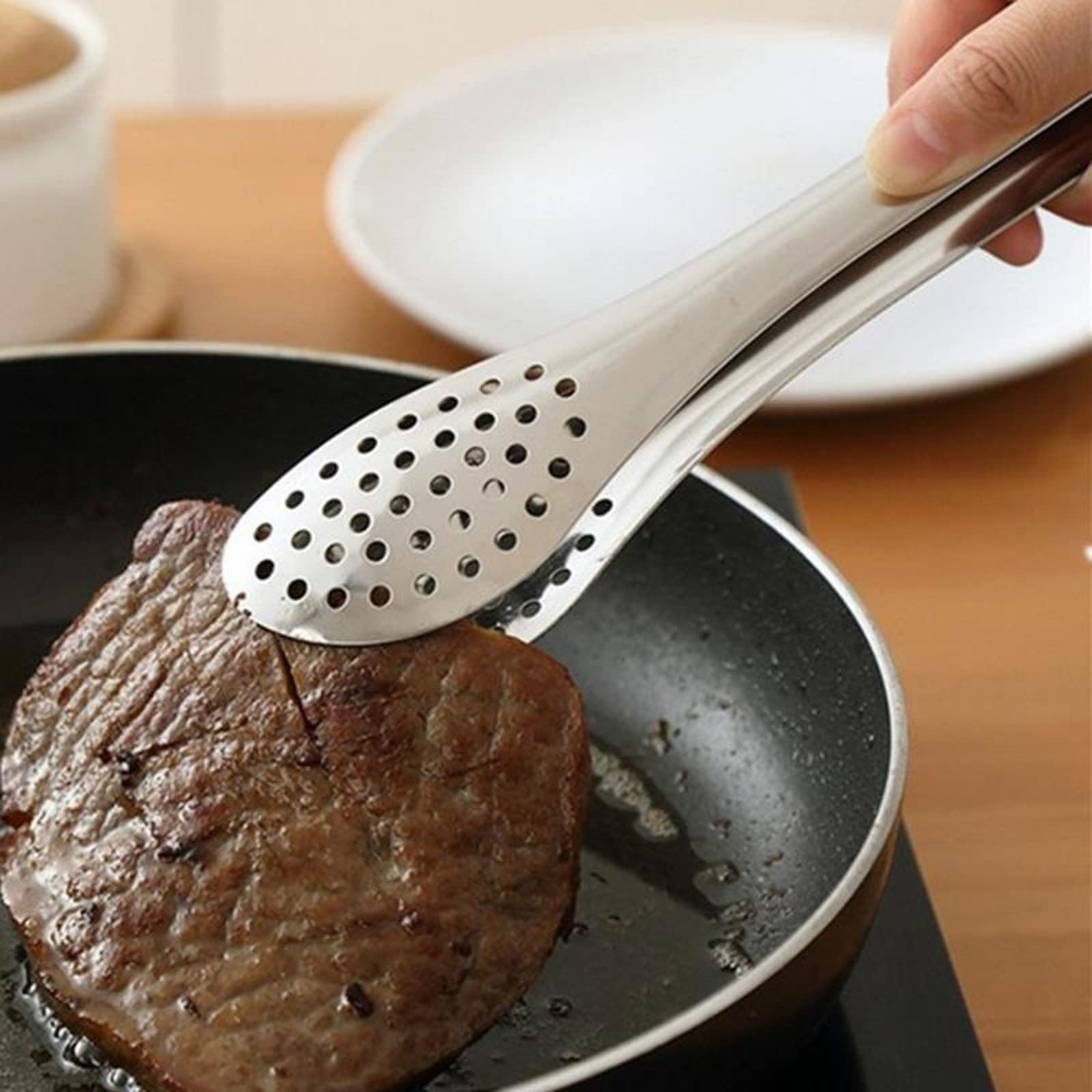 Pinzas de Cocina Clips de Cocina de Acero Inoxidable Clips de Barbacoa Huecos Resistentes al Calor Clips de Alimentos Accesorios de Herramientas de Cocina (9 Pulgadas)