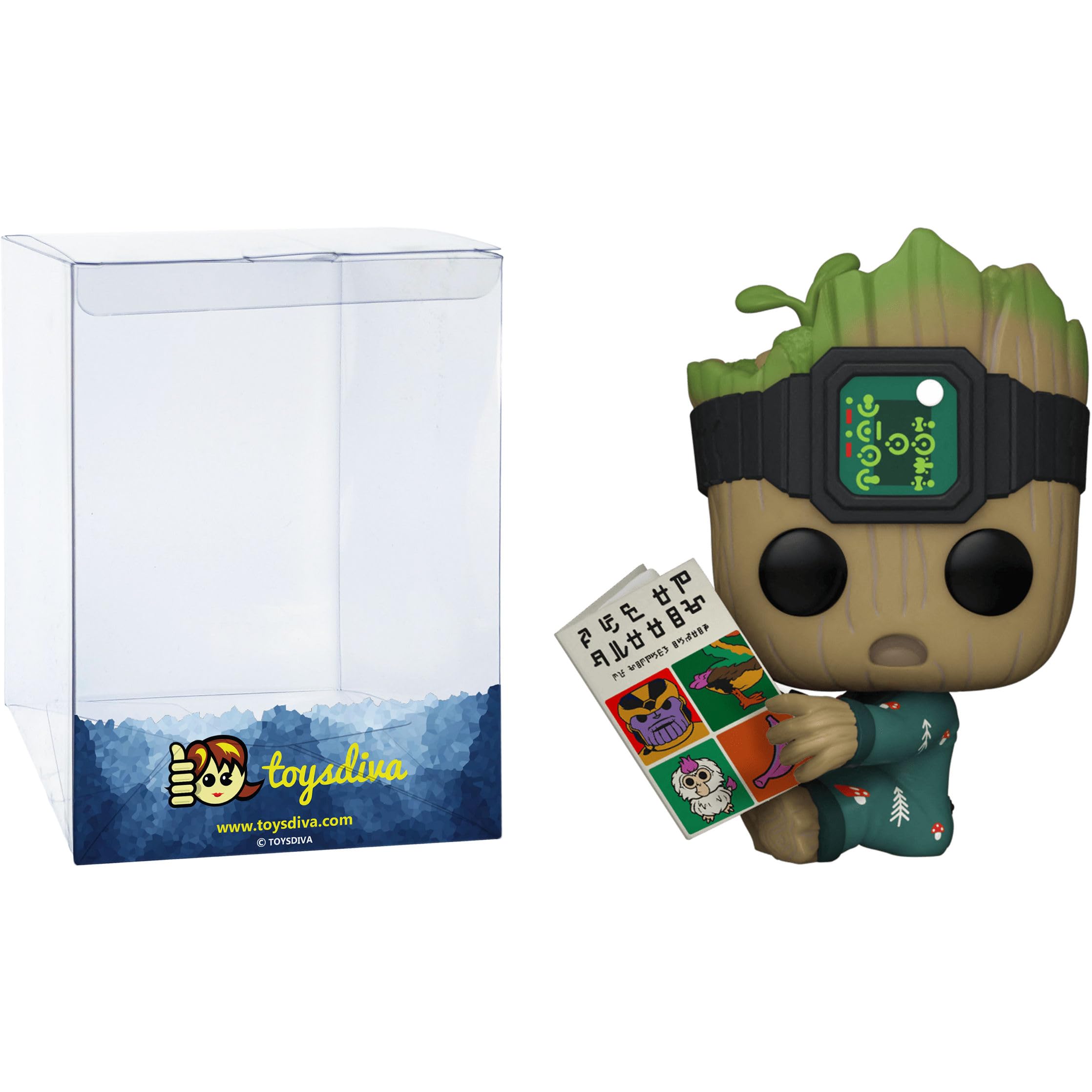 FunkoG r o o t in Onesie: P o p ! Vinyl Figurine Bundle with 1 Compatible Graphic Protector (1193-70651 - B)