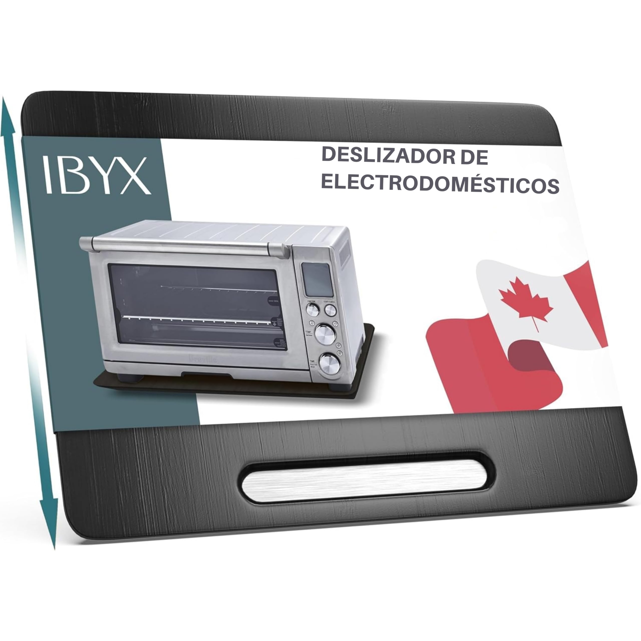 Ibyx Stylish Sliding Tray for Your Coffee Maker and Kitchen Appliances Heavy Duty Sliding Easily From Under Cabinet Countertop Rolling Tray with 13 x Wheels - 1